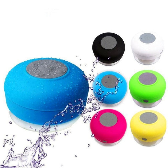 JQAIQ Wireless Bluetooth Speaker Waterproof Shower Speaker Portable Speaker Mini Car Handsfree Call Music Suction Mic For Phone